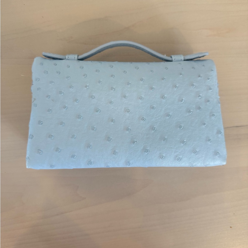 Faux Ostrich Pochette Bag - Picture 3 of 8